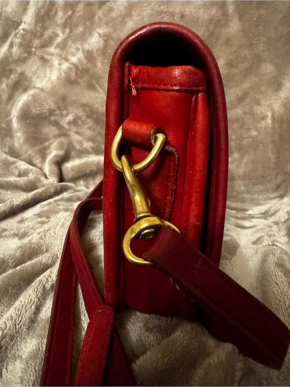 Vintage red coach pocket purse 9755 - Picture 3 of 9